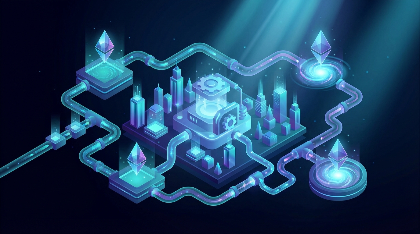 Conceptual visualization of Aerodrome functioning as a liquidity engine on the Base network.