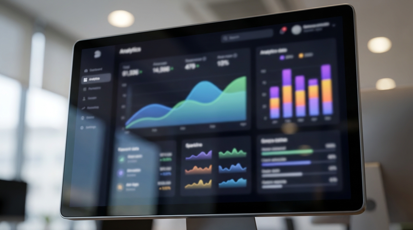 Abstract analytics dashboard visualizing TVL trends and metrics.
